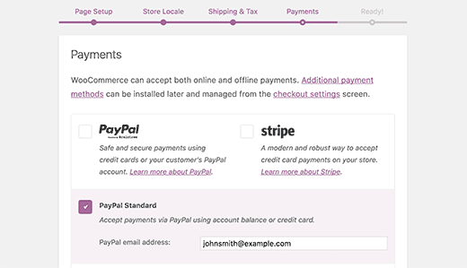 WooCommerce payment methods