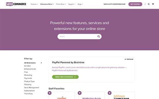 WooCommerce extensions